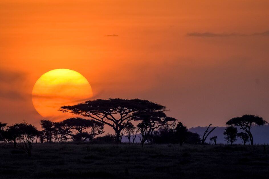 Sunset over Maasai Mara National Reserve